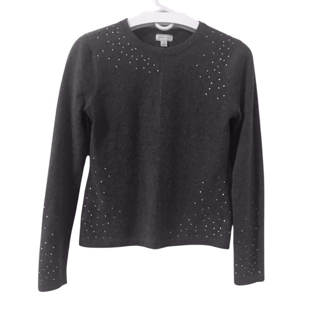 Target Elegant Black Sweater with Studded Details Top S